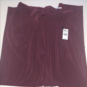 Express Mid Rise Jersey Sash Pant (NEW)in Cabernet